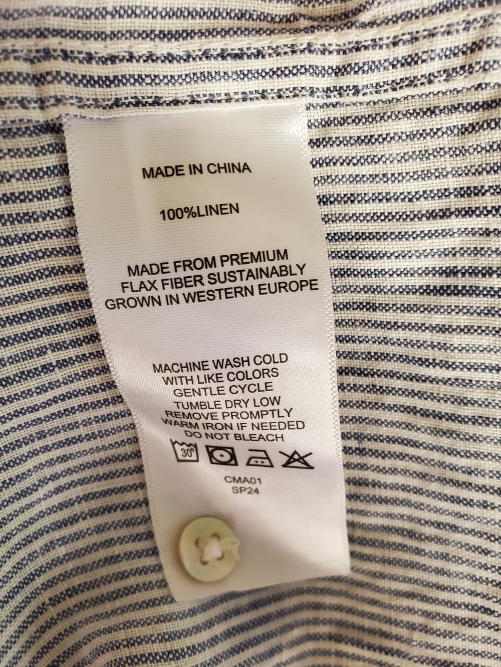 Quince Pale Blue Pintuck Linen Mini Dress - Picture 14 of 14